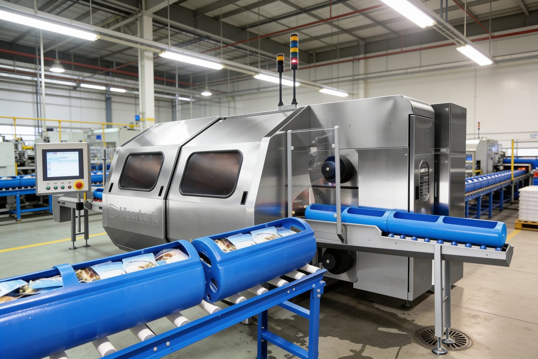 Havva pots moving along the packing line in the production facility